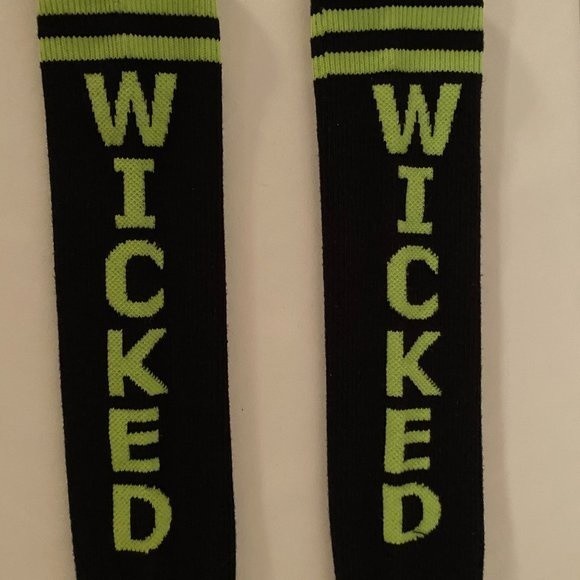 Wicked Socks - Black with lime green writing - Picture 3 of 5